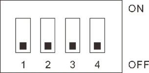 4-bit DIP switch of the battery