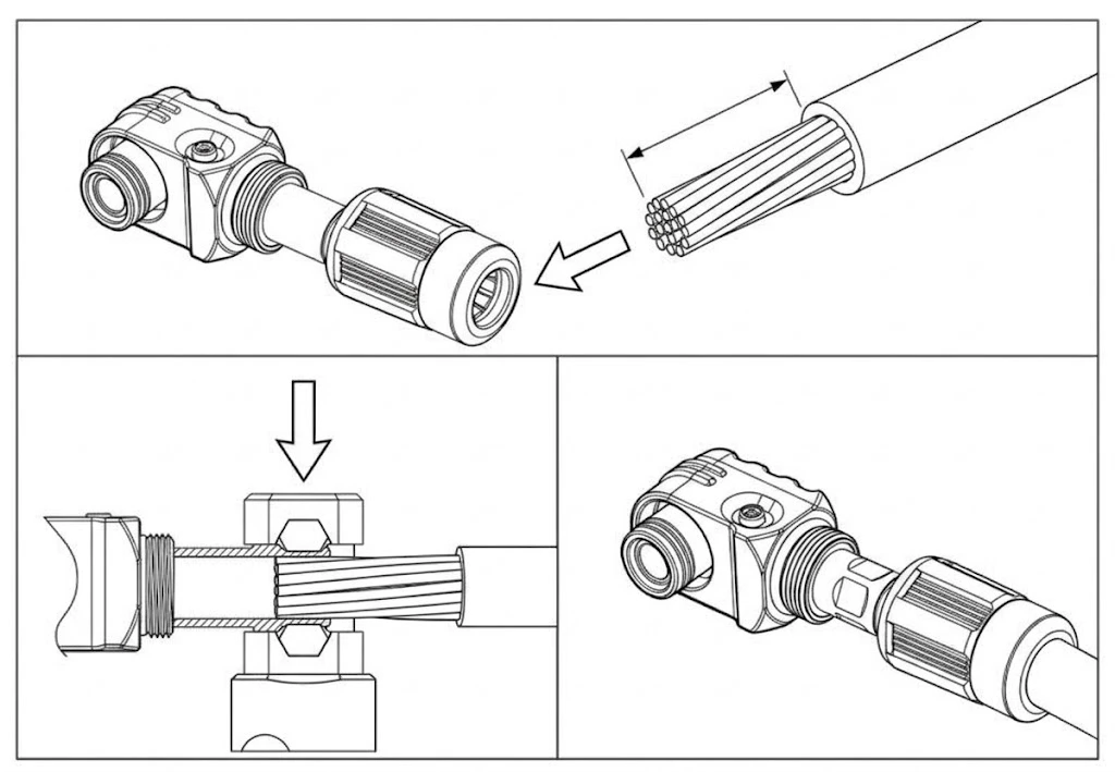 Connection diagram of the energy-storage quick-connect terminal