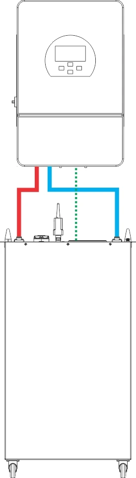 Single battery-to-inverter connection diagram